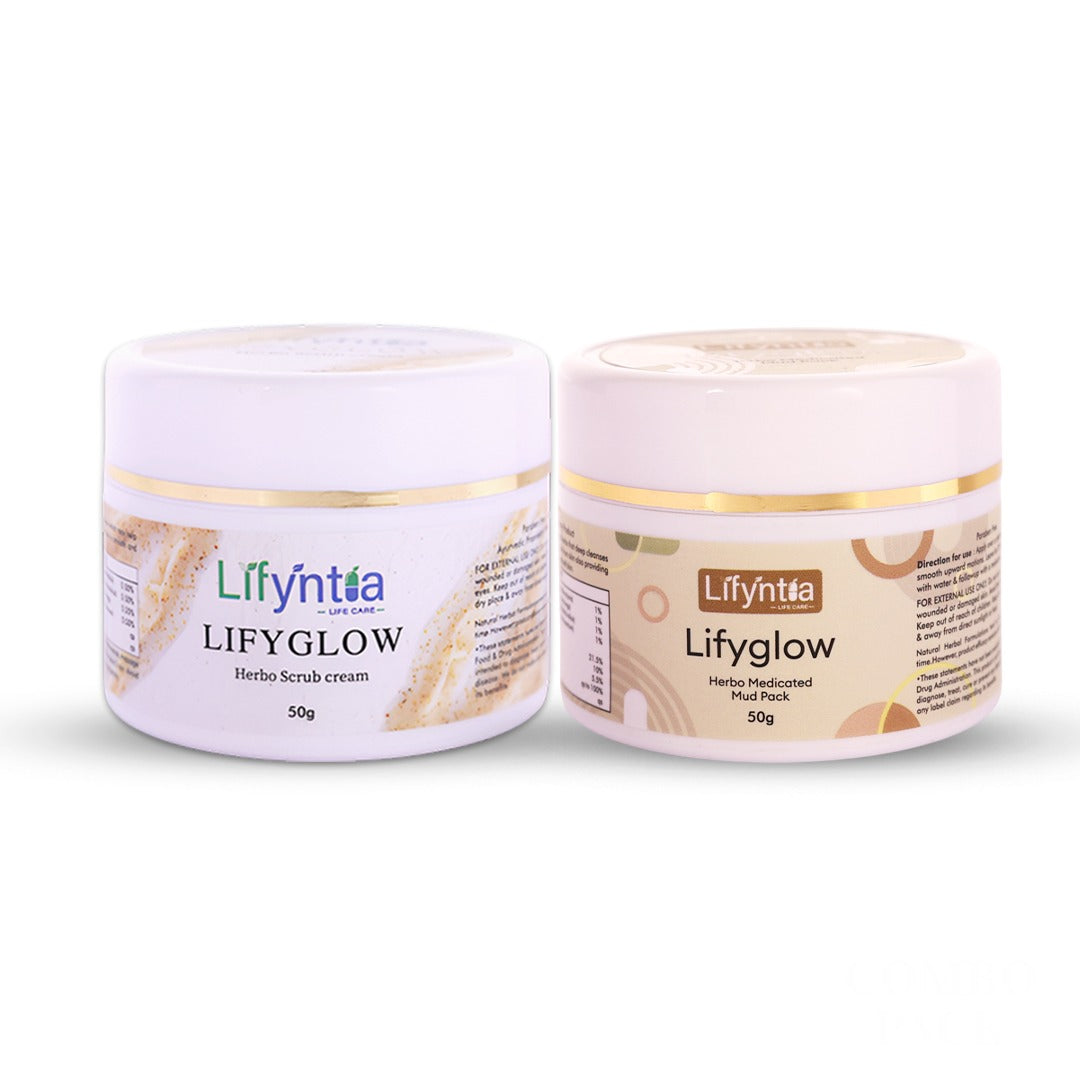 Mud & Scrub Combo | Herbal Deep Cleansing Pack for Smooth, Radiant Skin | Lifyntia Lifecare
