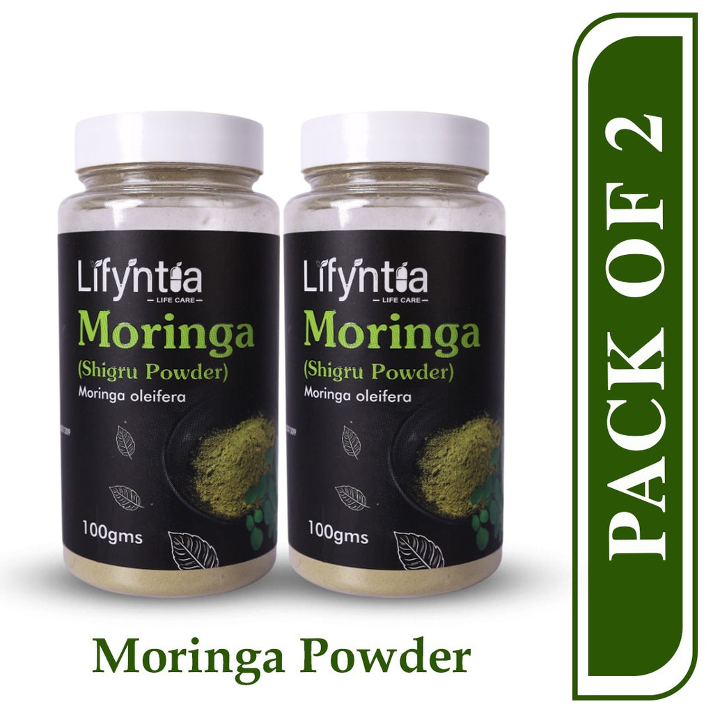 Moringa Leaf Powder Pack of 2 | Natural Energy & Immunity Booster | Herbal Superfood by Lifyntia Lifecare