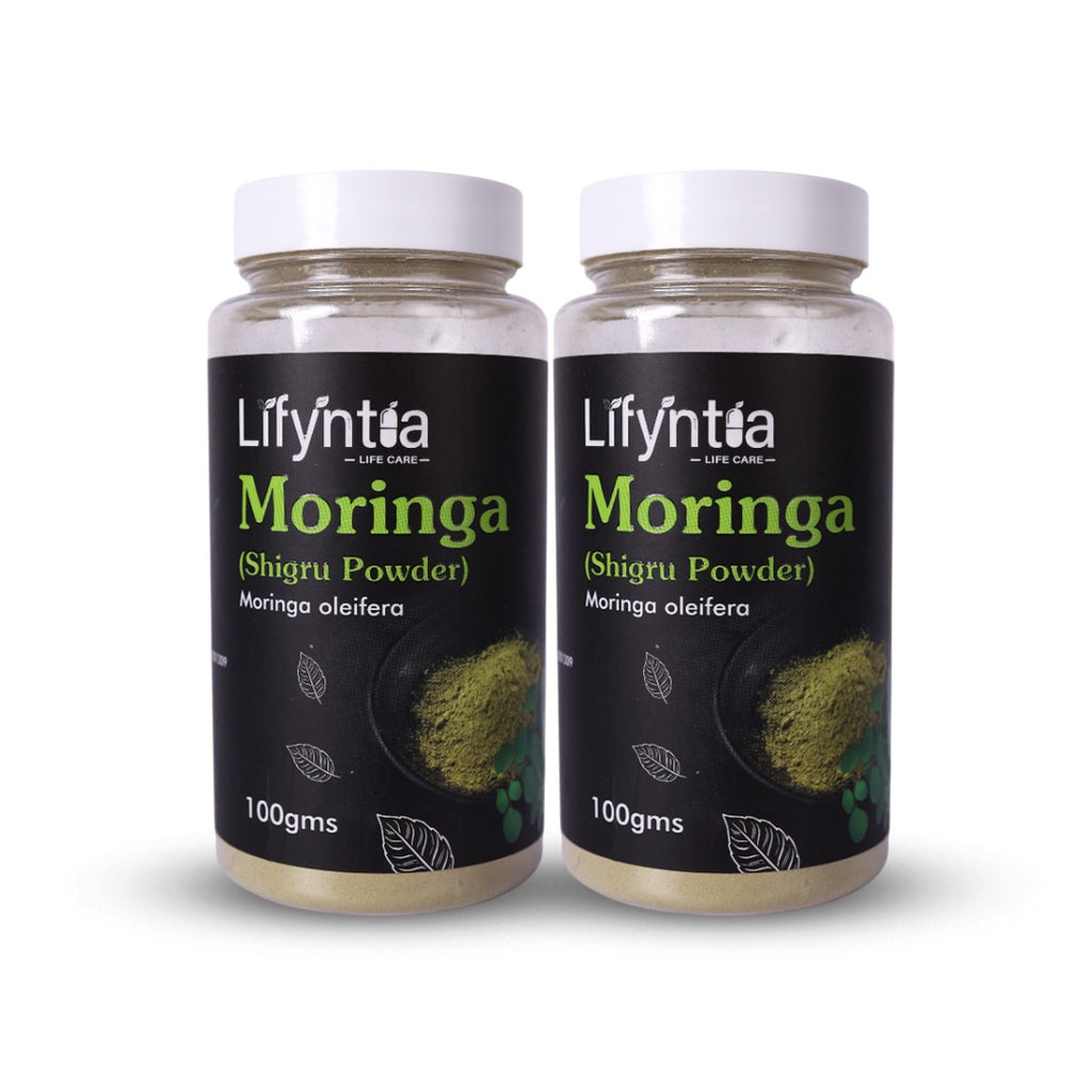 Moringa Leaf Powder Pack of 2 | Natural Energy & Immunity Booster | Herbal Superfood by Lifyntia Lifecare