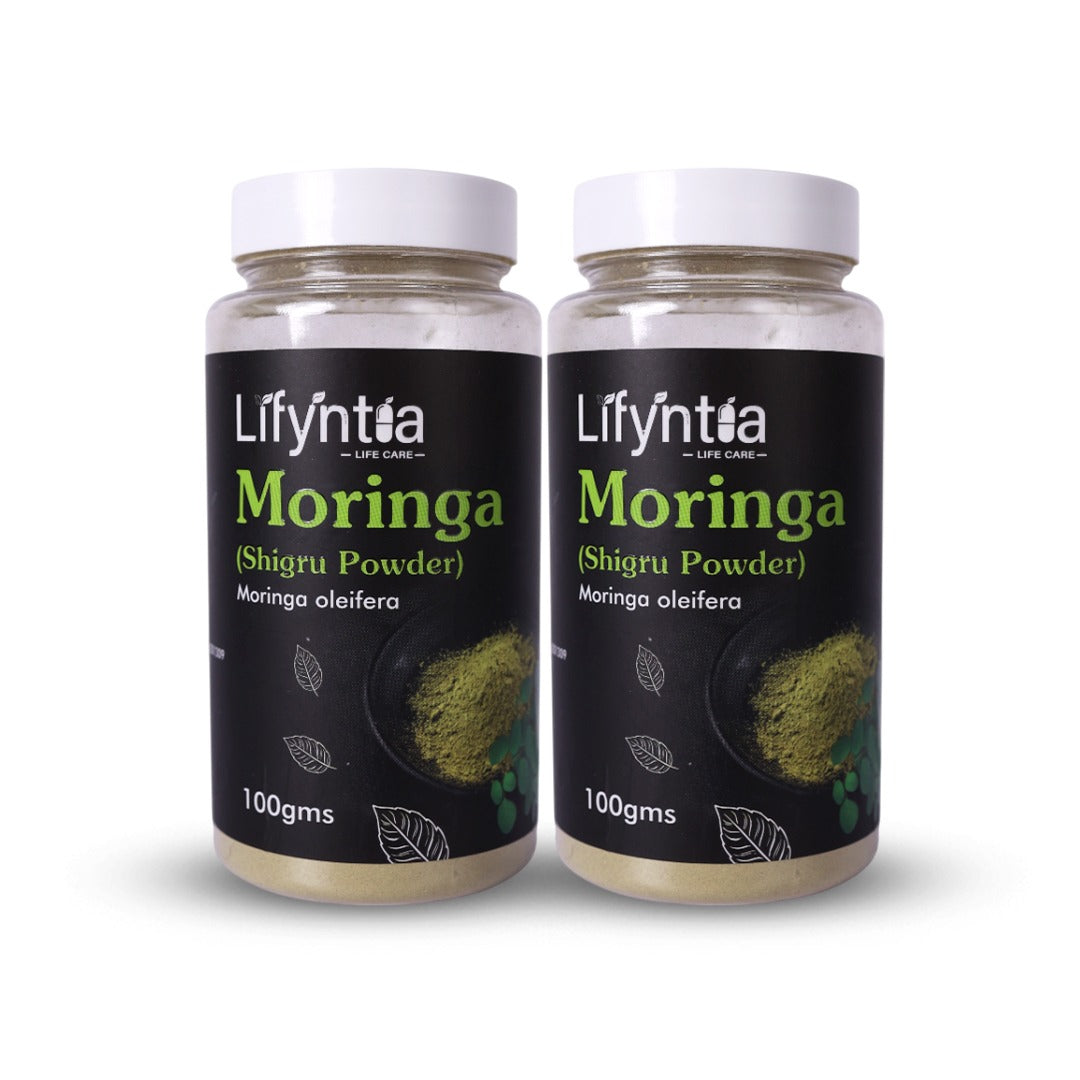 Moringa Leaf Powder Pack of 2 | Natural Energy & Immunity Booster | Herbal Superfood by Lifyntia Lifecare