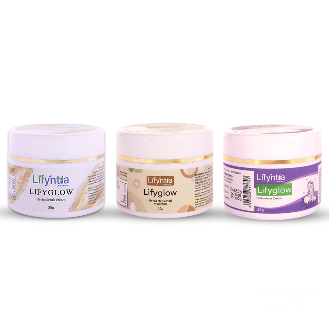 Acne-Care Combo | Herbal Scrub & Mud Pack for Clear, Oil-Free Skin | Lifyntia Lifecare