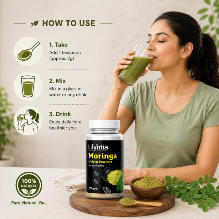 Lifyntia Moringa Leaf Powder – Buy 1 Get 1 FREE | Natural Daily Wellness Support - Image 2