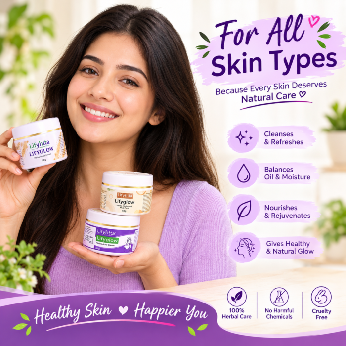 Lifyntia Lifecare Skincare Combo – Herbal Scrub Cream, Medicated Mud Pack & Herbal Acne Cream for Complete Skincare - Image 3